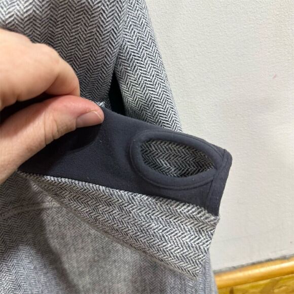Lululemon Women's Stride Jacket Size 6 Gray Herringbone Hooded Zip-Up - Picture 2 of 6